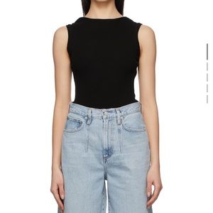 Black Sutton V Back Bodysuit